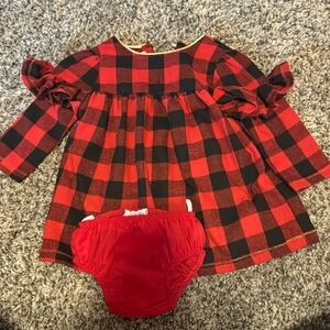 Mudpie 3-6 month dress with diaper bottom cover